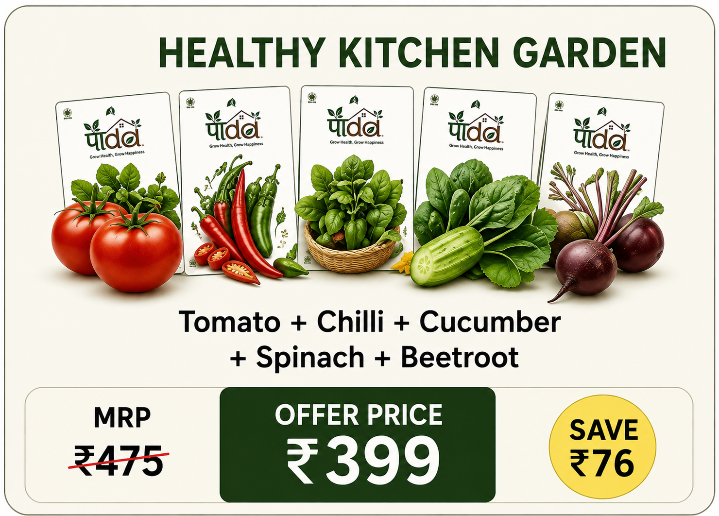 Healthy Kitchen Garden Combo